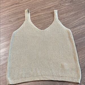 NWOT SHEIN Cream Ribbed Sleeveless Camisole